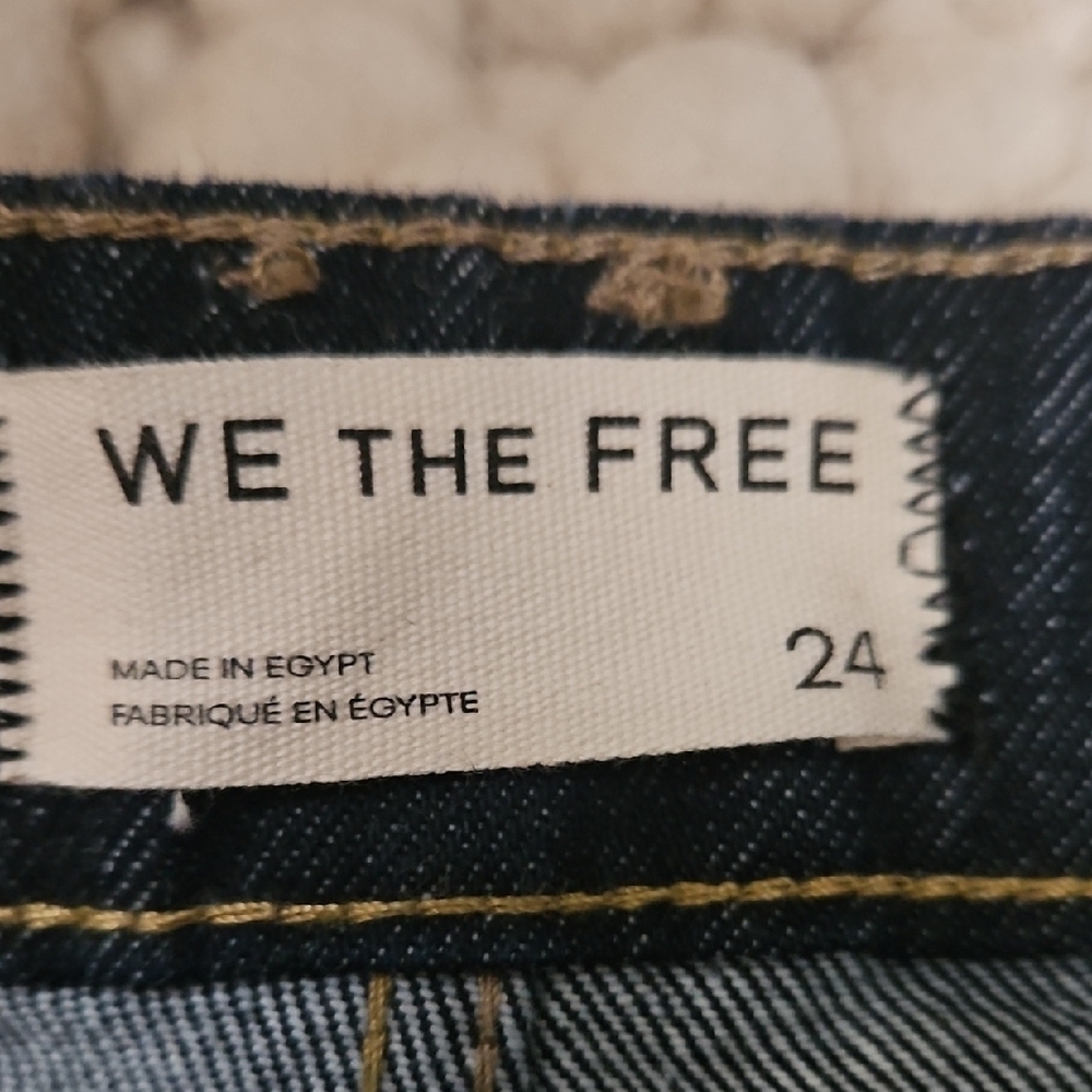 We The Free Dark Blue Boyfriend Jeans - Picture 2 of 5